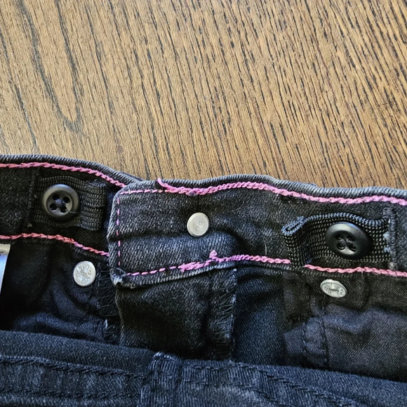 Signature Levi Strauss Heritage Distressed Black Mom Jean Shorts Size Girl's 7 - Picture 4 of 6